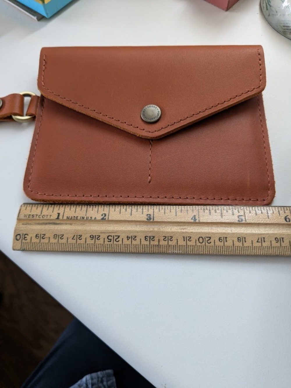Portland Leather Passport Wristlet in Tuscany